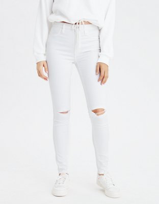 white jegging jeans