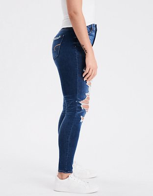 american eagle black high waisted jeans