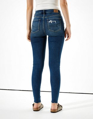 Женские джинсы American Eagle AE Cozy Ne(x)t Level Patched Super High-Waisted Jegging — фото 2