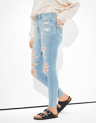 Женские джинсы American Eagle AE Dream Ripped Super High-Waisted Jegging — фото 4