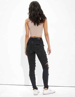 Женские джинсы American Eagle AE Forever Soft Ripped Super High-Waisted Jegging — фото 2