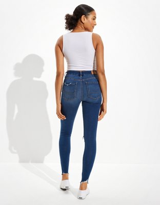 Женские джинсы American Eagle AE Forever Soft Patched Super High-Waisted Jegging — фото 2