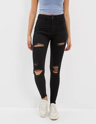 ripped jeans high waisted skinny