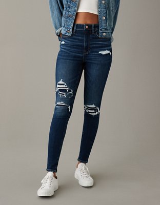 American Eagle Skinny Jeans 4 Short Super Hi-Rise Jegging Medium