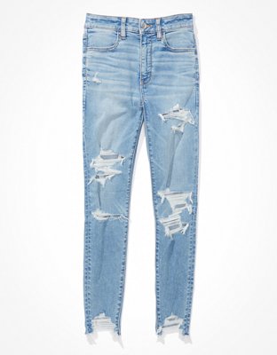 Женские джинсы American Eagle AE Next Level Ripped Super High-Waisted Jegging — фото 3