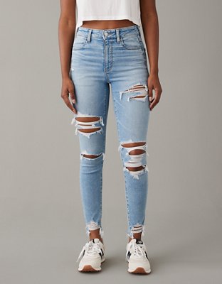 Curvy Next High-Waisted AE Jegging Level Patched