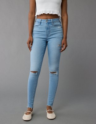 AE Next Level Super High-Waisted Ripped Jegging