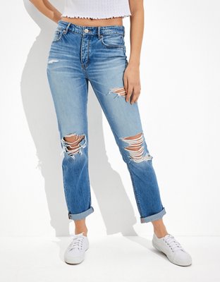 Basic Blue Jeans – American Eagle feminino jeans rasgado de cintura baixa  Tomgirl US 20 REGULAR azul - Summer Fashion