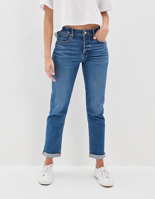 Basic Blue Jeans – American Eagle feminino jeans rasgado de cintura baixa  Tomgirl US 20 REGULAR azul - Summer Fashion