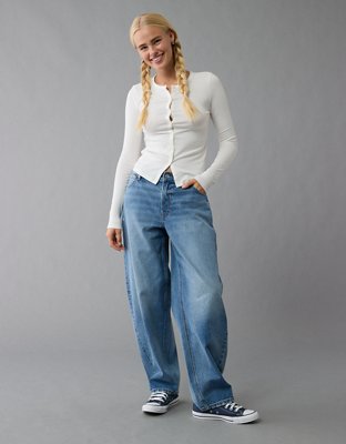 AE Strigid Low-Rise Baggy Barrel Jean