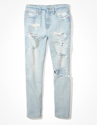 american eagle very ripped jeans