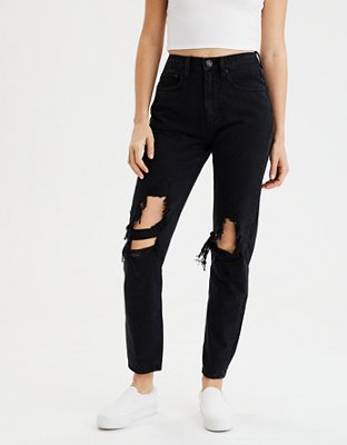 american eagle black boyfriend jeans