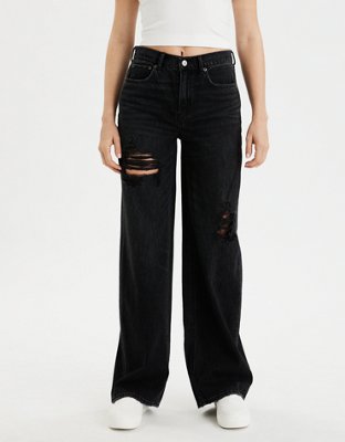 american eagle black high waisted jeans