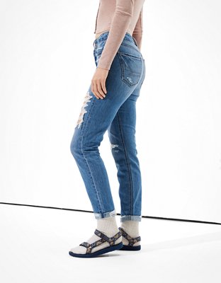 AE Ripped Low-Rise Tomgirl Jean