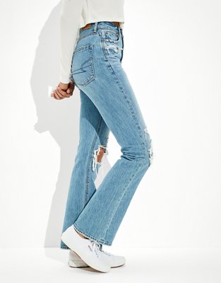 american eagle highest waist flare jean