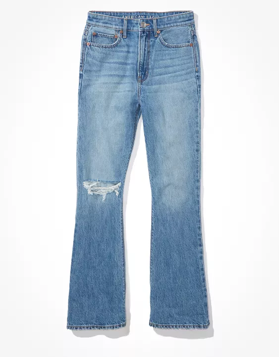 AE Ripped Highest Waist '90s Flare Jean
