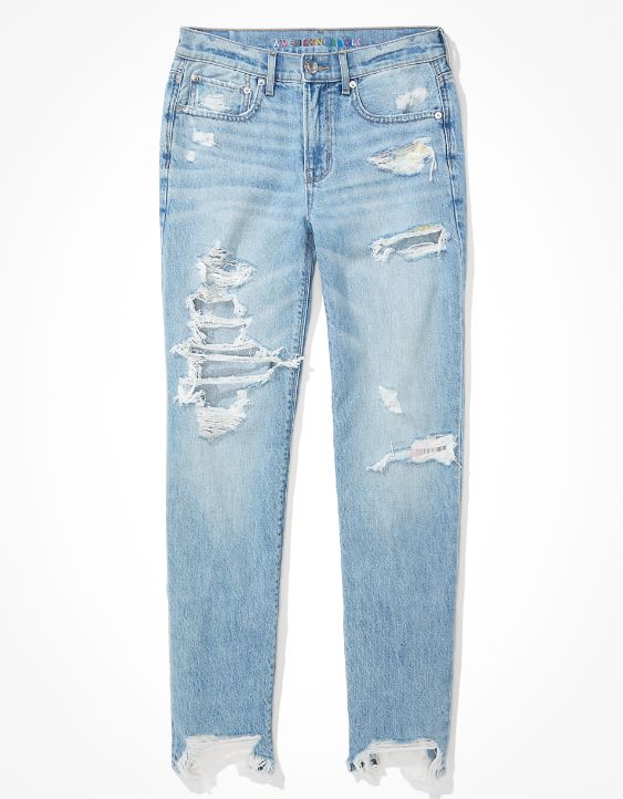 AE Pride Ripped '90s Straight Jean