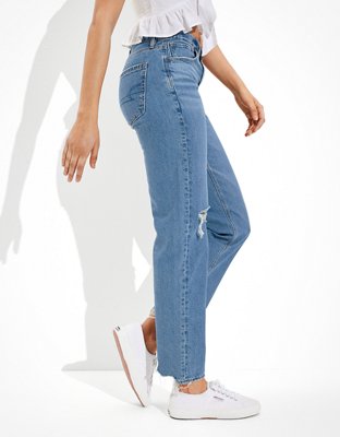 Женские джинсы American Eagle AE x The Jeans Redesign Ripped '90s Straight Jean — фото 4