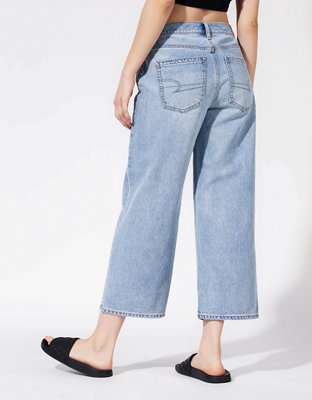 Женские джинсы American Eagle AE Ripped '90s Wide Leg Crop Jean — фото 2