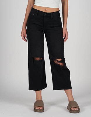 American eagle wide leg crop cheap jeans