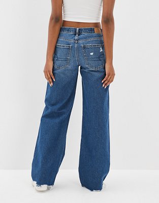 AE Ripped Low-Rise Baggy Wide-Leg Jean