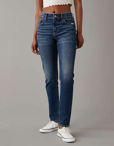 AE x Jean Sisters Stretch Relaxed High-Waisted Ziegler Straight Curvy The