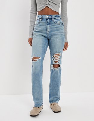 AE Stretch Ripped Highest Waist '90s Boyfriend Jean