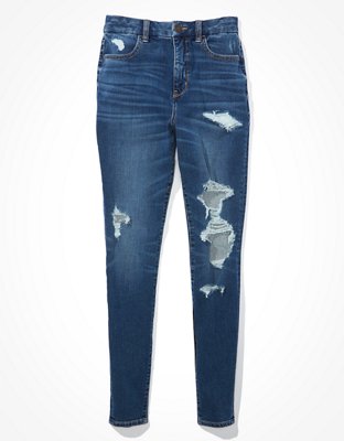 american eagle super high waisted jeans