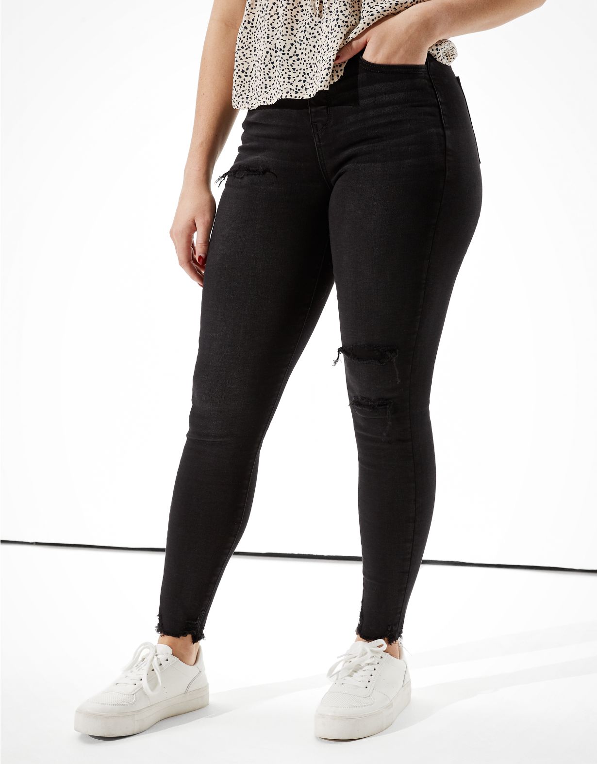 AE Cozy Ne(x)t Level Patched Curvy High-Waisted Jegging