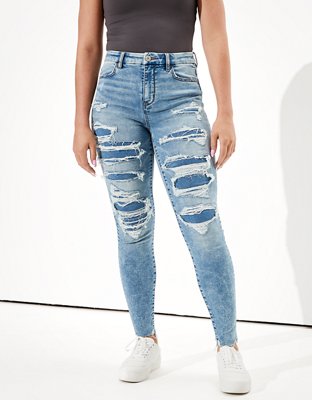 american eagle floral jeans