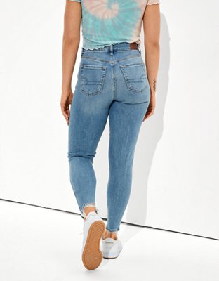 Ae Lu X E Ripped Curvy High Waisted Jegging