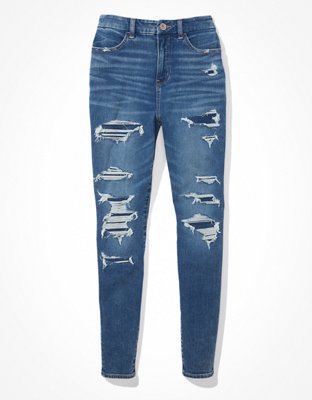 Женские джинсы American Eagle AE Dream Patched Curvy High-Waisted Jegging — фото 3