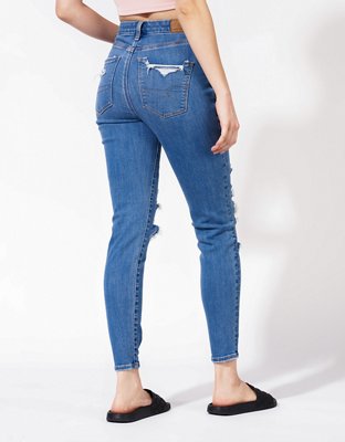 Женские джинсы American Eagle AE Ne(x)t Level Ripped Curvy High-Waisted Jegging — фото 2