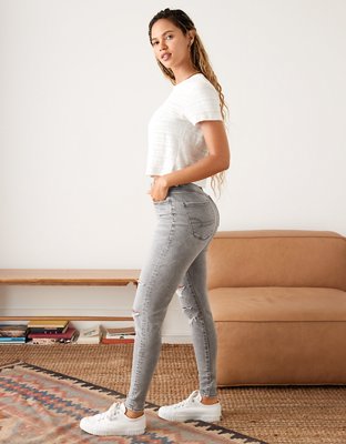 Женские джинсы American Eagle AE Ne(x)t Level Ripped High V-Rise Curvy Jegging — фото 4