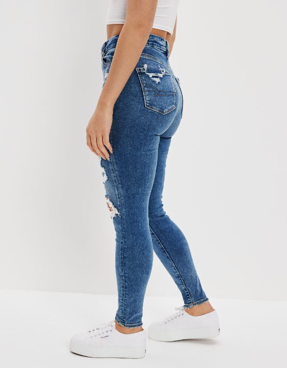 AE Ne(x)t Level Curvy High-Waisted Jegging con parches