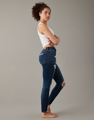 Acossi jeans ripped Red skinny washed jeans is stretchy and