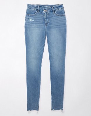 American Eagle AEO High Rise Skinny Jegging Blue Jeans Women's Size 8 -  beyond exchange