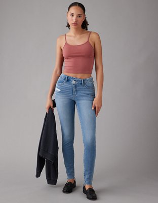 AE Forever Soft Curvy High-Waisted Jegging  Curvy jeans, Leggings are not  pants, Jeggings