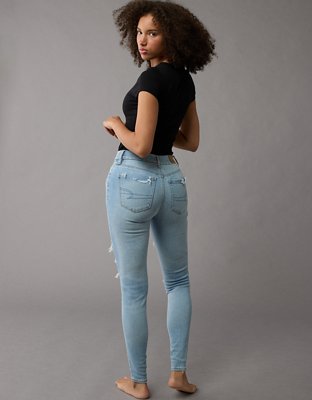 AE Next Level Curvy High-Waisted Ripped Jegging