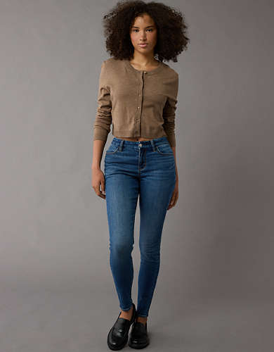 AE Next Level Curvy High-Waisted Ripped Jegging