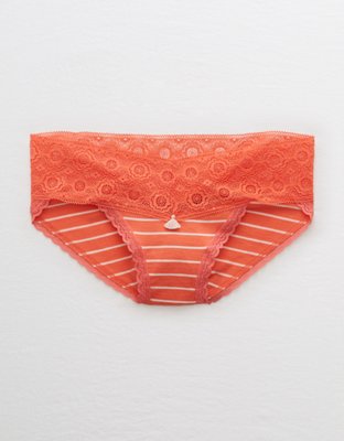 Aerie Cotton Lace Trim Bikini Underwear