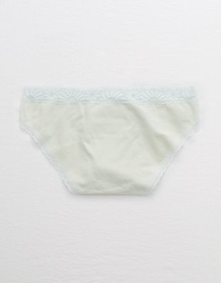 Aerie Cotton Lace Trim Bikini Underwear