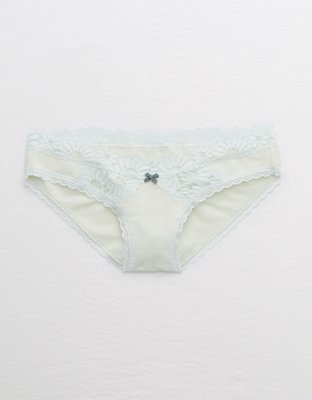 Aerie Cotton Lace Trim Bikini Underwear
