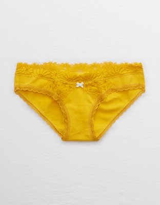 Intimissimi Low-Rise Lace Brief Panties Honey Yellow Sz: S Small New w/Tags