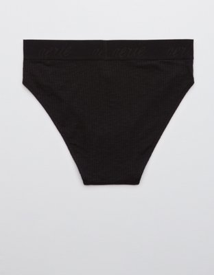 Aerie Ribbed Logo High Waisted Bikini Underwear
