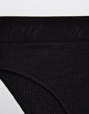 Aerie Ribbed Logo High Waisted Bikini Underwear