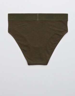 Aerie Ribbed Logo High Waisted Bikini Underwear