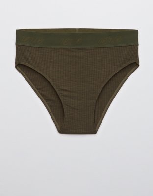 Aerie Ribbed Logo High Waisted Bikini Underwear