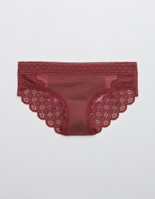 Aerie Queens Lace Mesh Bikini Underwear
