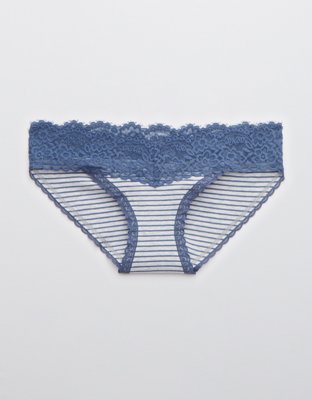 Aerie Cotton Eyelash Lace Printed Bikini Underwear